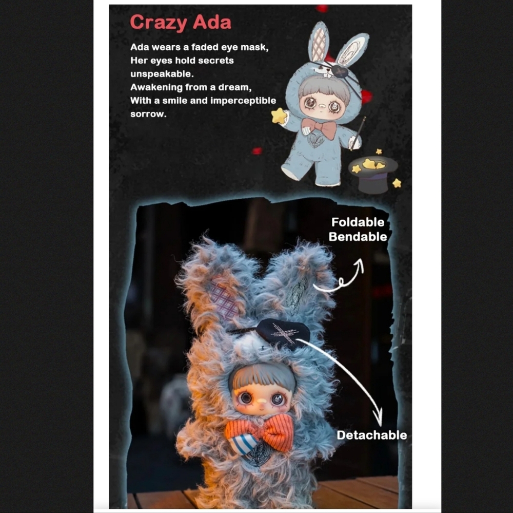 MayMei Dark Forest Series Plush Blind Box - CRAZY ADA - NIB - Picture 2 of 4